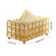 thumbnail image 3 of Adornos Decorativos De Escritorio De Caja De Pañuelos De Cristal De Metal Rectangular De Estilo Europeo Yuarrent HA029087-00, 3 of 6