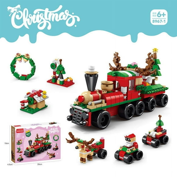 Compatible con bloques de construcción Lego, pequeñas partículas navideñas, juguetes para niños, regalo de cumpleaños de Papá Noel, decoración, árbol de Navidad