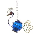 thumbnail image 2 of Home & Garden Peacock Bird Solar Lantern Glass Hand Painted 12553., 2 of 3
