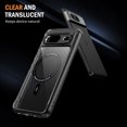 thumbnail image 2 of Magnetic for Google Pixel 8 Case, [Fit for MagSafe] [Never Yellowing] [Military Grade Rugged Durable Protection] Back Slim Clear Wireless Charging Shockproof Premium Phone Case,Black, 2 of 7