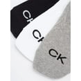 thumbnail image 3 of CALVIN KLEIN® Men's 4-Pk Logo Soft Breathable Liner Socks White/Black/Gray, 3 of 5