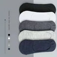 thumbnail image 6 of Summer Non-slip Thin Solid Color Breathable Invisible Boat Sock Men Cotton Socks Men's Socks DARK GREY, 6 of 8