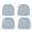 Blue White Stripe, variant on Outdoor Patio Chair Cushions Set of 4, Water-Repellent U-Shape Thick Foam Seat Cushions with Ties, 17"x16"x2" All-Weather Cushions for Garden Patio & Dining Chairs, Black White Striped