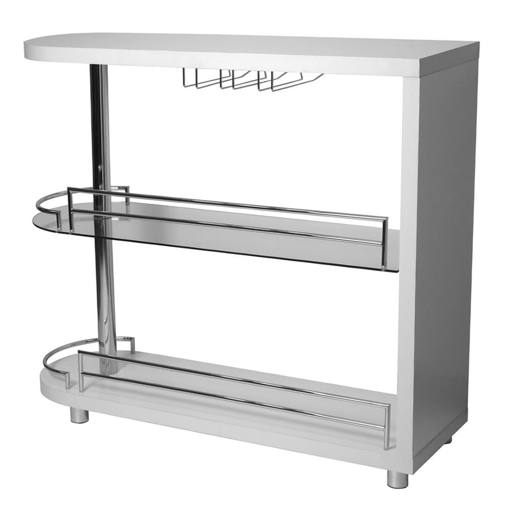 Homegear Deluxe Kitchen Bar Table White