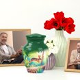 thumbnail image 6 of JAGASY Rabbit Unique Urn for Daughter, Green Keepsake Small Urns for Human Ashes for Women, Forest Trees & Sunlight Decorative Urns for Son, Handmade Urn for Children, (3 Inch), 6 of 7
