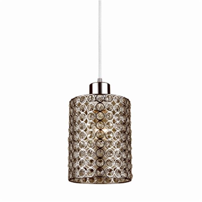 Globe Electric 216852 1 Light Plug In Pendant Chrome Crystal