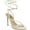Ivory Leather, variant on Sam Edelman Womens Scarlette Leather Ankle Wrap Heels