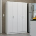 thumbnail image 2 of Madesa Kitchen Pantry Set Storage Cabinet 4 Doors 8 Utility Shelves 47"L Wooden Organization Unit for Kitchen 6 Adjustable Shelves Anti Tipping - White, 2 of 9