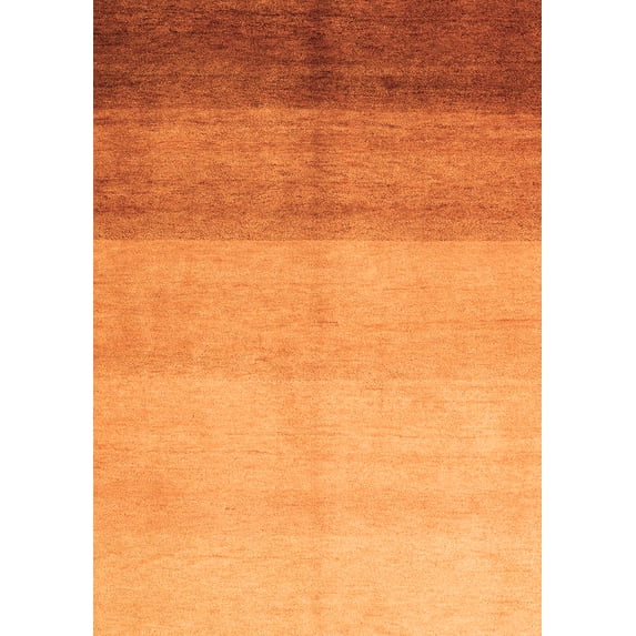 Ahgly Company Indoor Rectangle Abstract Orange Modern Area Rugs, 6' x 9'