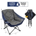 thumbnail image 6 of REKING Oversized Foldable Camping Chair, Outdoor Padded Lawn Chair w/cup Holder,Carry Bag for Beach, Hiking, and Picnics,Blue, 6 of 6