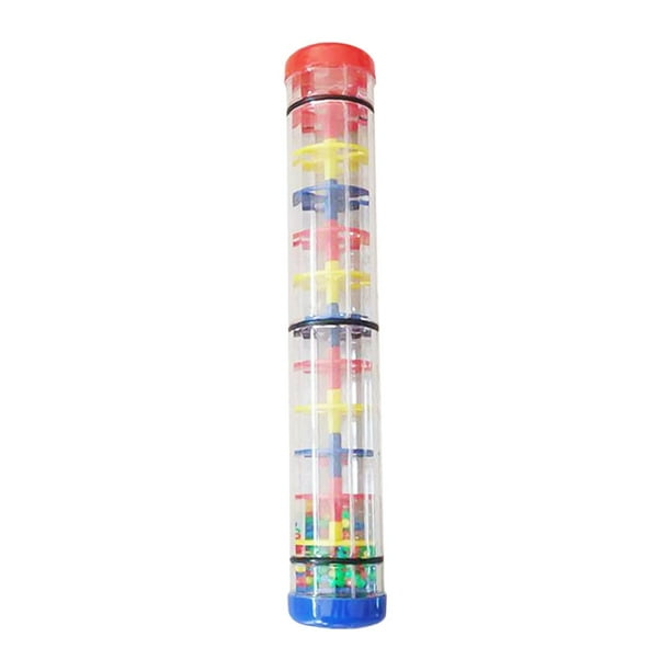Rainmaker-agitador de palo de lluvia, centro de actividades de desarrollo, juguetes musicales educativos para bebés, agitador de lluvia con cuentas, 30cm