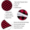thumbnail image 6 of Buffalo Check Plaid Body Pillow Cover Farmhouse Rustic Patch Woodland Checkered Plaids Red and Black Long Pillow Case Protector with Zipper Rectangle Soft Pillow Cases Covers for Bedroom 20"x54", 6 of 6