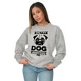 thumbnail image 3 of Only My Dog Understands Me Pet Lover Unisex Plus Fleece Graphic Sweatshirt Brisco Brands 4X, 3 of 5