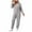 Gray, variant on Plus Size Rompers for Women Fall Winter Fleece Fuzzy Hoodies Zipper Warm Jumpsuit Pajamas Sleepwear