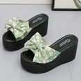 thumbnail image 5 of AXXD Women Sandals Comfortable Summer Green Comfort Fish Mouth Flower Bow Knot Sandals Thick Sole Mothers Day, 5 of 9