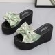 thumbnail image 5 of Amzcrzy Zapatos de mujer,Zapatos de mujer,Zapatillas de mujer, Sandalias con lazo y flores de boca de pez para mujer, cómodas zapatillas de suela gruesa Sandalias Mujer Zapatillas De Casa, 5 of 9