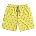 thumbnail image 3 of Uemuo Cheese 1 Pattern Men's Swim Trunks Hawaiian Beach Bathing Suit Swimsuits Beach Quick-Dry Shorts with Pockets-, 3 of 9