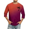 thumbnail image 1 of WEAIXIMIUNG Chemise pour Homme de la Saint-Valentin à Manches 3/4 T-Shirt Décontracté à Manches Trois Quarts T-Shirts Confortable Col Ras du Cou T-Shirt Ajusté Uni, 1 of 4