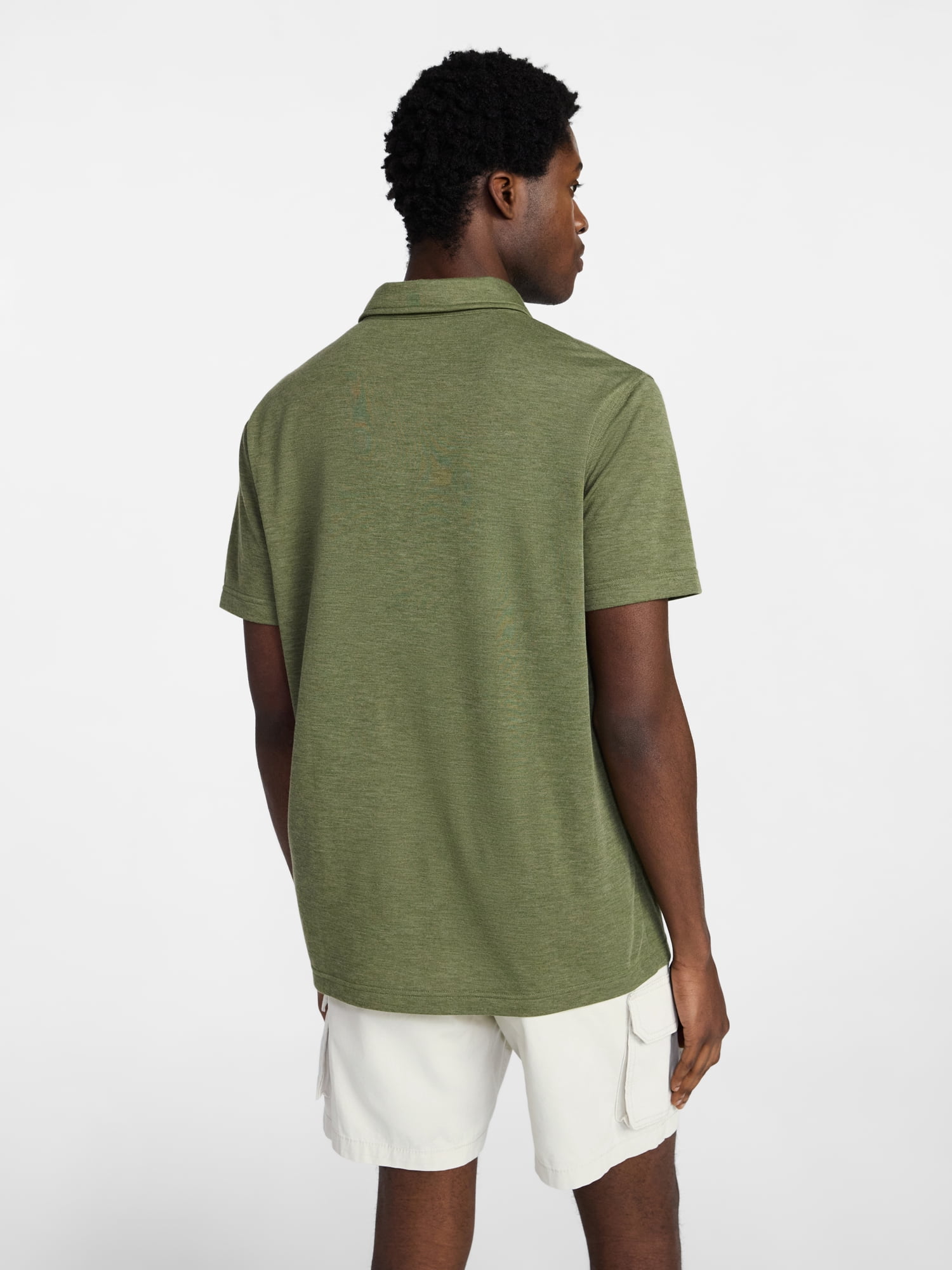 George Men's and Big Men's Double Knit Polo Shirt with Short Sleeves, Sizes S-5XL