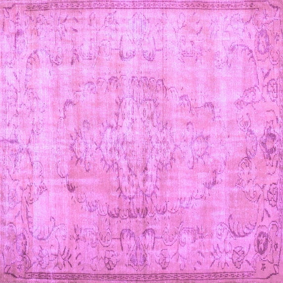 Ahgly Company Indoor Square Persian Purple Traditional Area Rugs, 7' Square