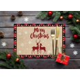 thumbnail image 2 of Christmas Elk Placemats Set of 4 for Dining Table, Christmas Reindeer Black Red Buffalo Plaid Durable Washable Non-Slip Heat Insulation Place Mats for Christmas Parties BBQ Winter Holidays, 2 of 6