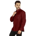 thumbnail image 4 of Bestman Chemise à Manches Longues en Coton Flex pour Hommes, Boutonnée, avec Poche Appliquée, Tenue de Bureau, 4 of 7
