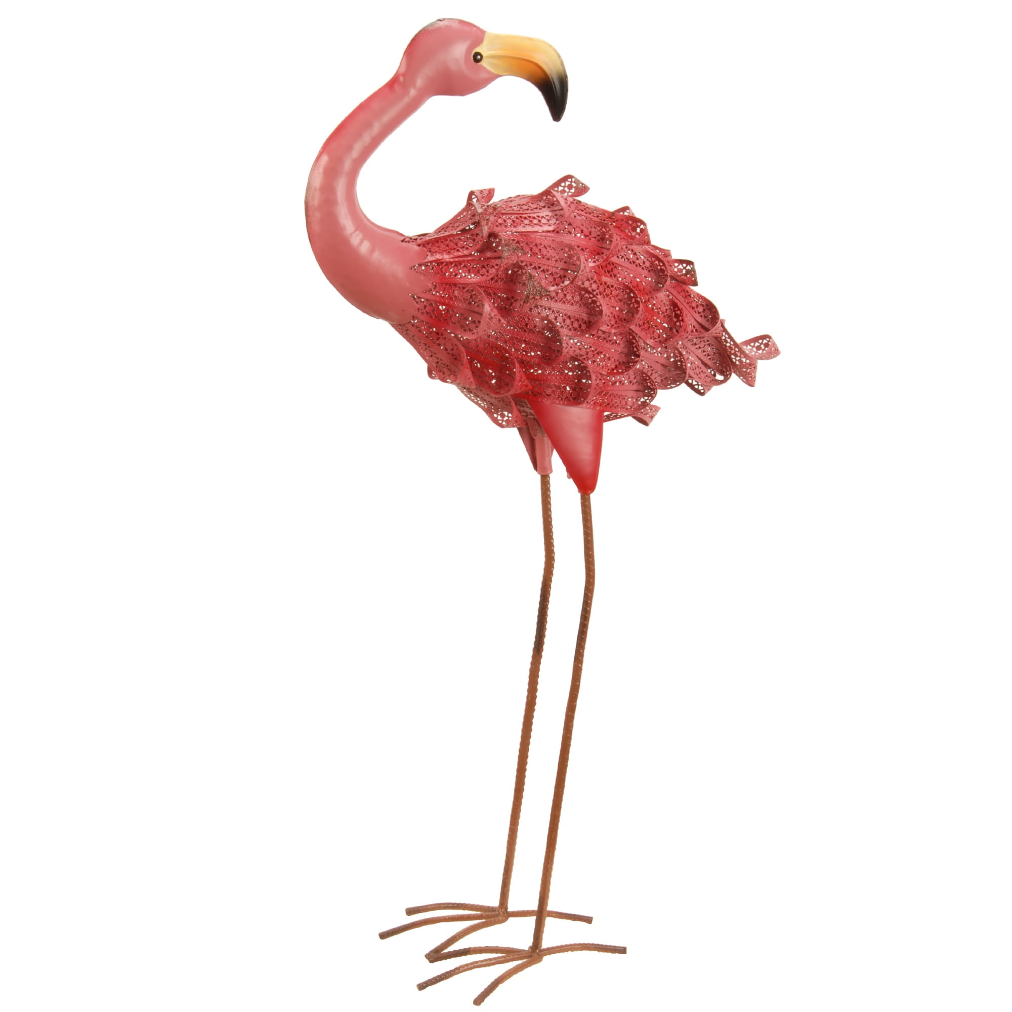 metal figurine,flamingo minimalist design. Bird table decor 