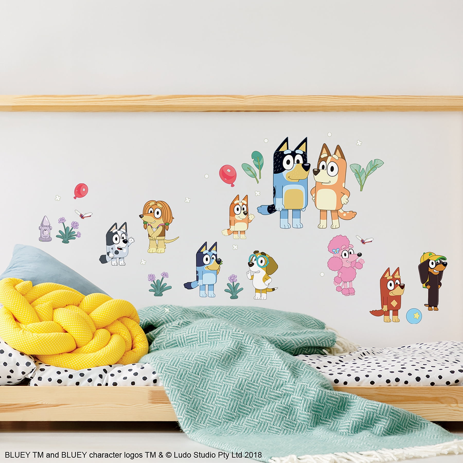 RoomMates Bluey Family & Friends Peel and Stick Wall Decals for Kids