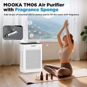 Air Purifiers for Home Large Room Up to 2500 Ft² With Double Air Intake,Washable Pre-Filters, Air Purifier for Bedroom ,HEPA Air Cleaner for Dust, Pets,White