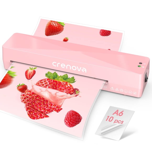 Escritorio personal Laminator Crenova A4 4 en 1, color rosa cálido y frío