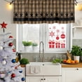 thumbnail image 6 of Brown Black Plaid Valances for Windows, Decorative Rod Pocket Window Valance Curtains, Vintage Rustic Star Buffalo Check Short Curtain Drapes for Kitchen/Bathroom/Living Room, 2 Panels, 54" W x 18" L, 6 of 8