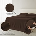 thumbnail image 4 of Amay Premium Organic Cotton Flat Sheet, 500 Thread Count Luxury Top Sheet, Cooling & Durable Bedding Sheets, King, Dark Chocolate (102" x 108") 1 Piece, 4 of 7