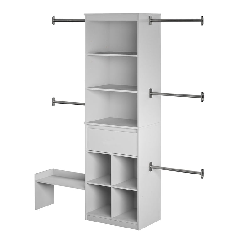 Max & Finn Grow with Me Grey Adjustable Kids' Closet Organizer