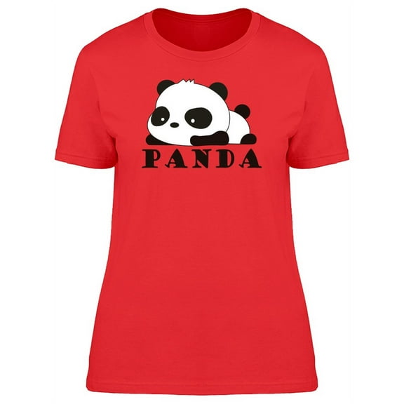 Cute Baby Panda Cartoon T-Shirt Women -Image by Shutterstock, Female Medium