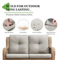 thumbnail image 2 of PARKWELL Patio Rattan Seat Sofa Cushioned Loveseat,Outdoor Wicker Furniture,Beige, 2 of 6