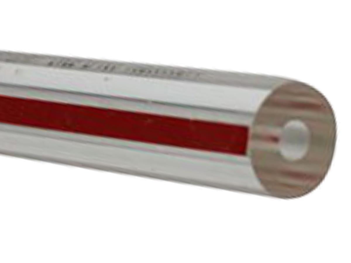 Crown 58RLHW12 5/8" OD X 12" Long Heavy Wall Red Line Gauge Glass