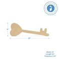 thumbnail image 2 of Wooden Heart Key Cutout 12 inches, Pack of 1 Unfinished Wood Sign for DIY Valentines Day Decorations, Crafts, Personalized Gift, and Wooden Romantic Love Décor, by Woodpeckers, 2 of 6