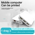 thumbnail image 2 of Wired Wireless Printing Server 3-port USB Phone Computer Printing Server V6, 2 of 9