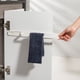 thumbnail image 2 of Toallero de pared con colgador retráctil, autoadhesivo, de fácil instalación, organizador de almacenamiento que ahorra espacio para toallas, bufandas y objetos pequeños en el baño, la cocina, el, 2 of 7
