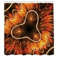 thumbnail image 3 of Ambesonne Fractal Shower Curtain, Trippy Galactic Warm Waves, 69"Wx70"L, Vermilion and Brown, 3 of 5