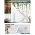 thumbnail image 3 of No Hook Cloth Fabric Shower Curtain with Snap in Liner, Eucalyptus Leaf Waterproof Shower Curtains Set with See Through Top Window, Coastal Beach Starfish Nautical Ocean Bath Curtains Shower 54"x78", 3 of 6