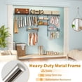 thumbnail image 4 of Gymax Wire Closet Organizer System Wall-mounted Adjustable Storage Shelves Coats Gray, 4 of 10