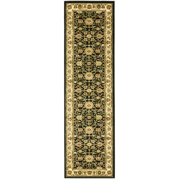 SAFAVIEH Lyndhurst Victoria Floral Runner Rug, Black/Ivory, 2'3" x 18'