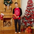 thumbnail image 3 of Recién llegado, conjuntos de pijamas a juego para la familia con estampado de letras navideñas de otoño e invierno (resistentes al fuego), conjuntos de apariencia familiar, 3 of 5