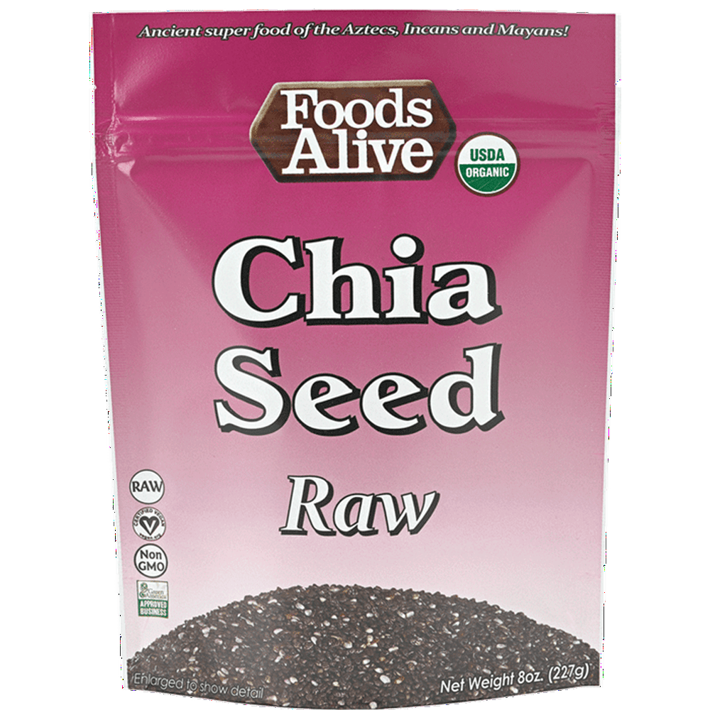 Foods Alive Organic Chia Seeds, 8 Oz