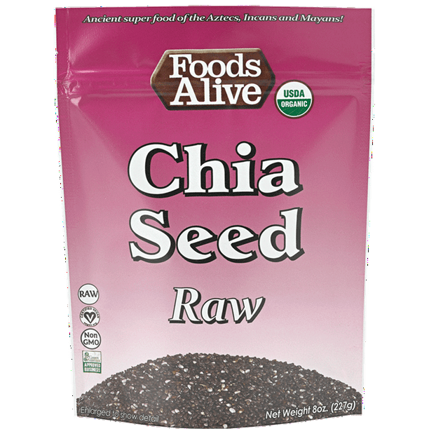 Foods Alive Organic Chia Seeds, 8 Oz