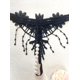 thumbnail image 2 of Tanga sexy con borlas y bordado floral para mujer, entrepierna abierta y colgante de perla - Lencería y ropa interior seductora, 2 of 5