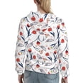 thumbnail image 7 of Salouo Tulips Flowers Pattern Hoodie Sweatshirts for Women, Autumn Pullover Hoodie Workout Sweat Women's Long Sleeve Preppy Sweatshirts-Small, 7 of 7
