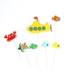 thumbnail image 1 of Adorno para tarta con temática de mar y Océano, Serie de peces de verano, feliz submarino, decoración para tarta, fiesta de cumpleaños, 1 of 4