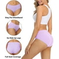 thumbnail image 4 of wirarpa Women's Cotton Underwear Mid Waisted Stretch Briefs 5 Pack Sizes 5-10, 4 of 6